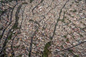 cidade do méxico vista aérea paisagem de avião foto