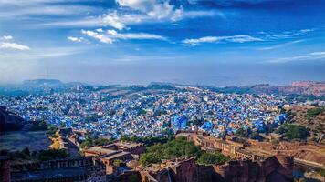 panorama do Jodhpur azul cidade. rajastão, Índia foto