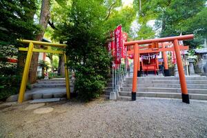 uma tradicional portão às japonês santuário foto