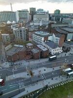 cidade Centro edifícios do Birmingham central cidade do Inglaterra Unidos reino durante pôr do sol. marcha 30, 2024 foto