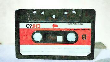 a audio cassete, uma vintage objeto este ainda trabalho bem foto