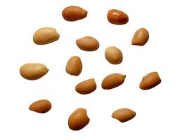 amendoins isolados no fundo branco foto