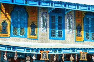 tradicional árabe arquitetura dentro el-jem, Tunísia foto