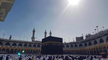 ai gerado foto do meca, kaaba a mais sagrado local do islamismo