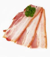 fatiado carne de porco bacon foto