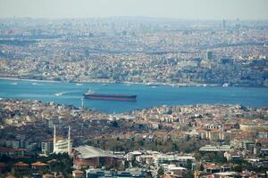 arial Visão do bósforo e Istambul cidade foto