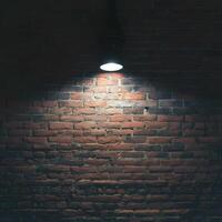 ai gerado solteiro inundar luz parcialmente ilumina rústico tijolo parede para social meios de comunicação postar Tamanho foto