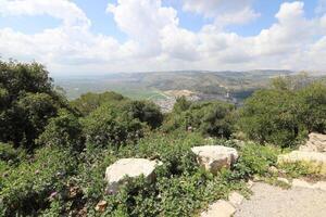 paisagem nas montanhas no norte de israel. foto