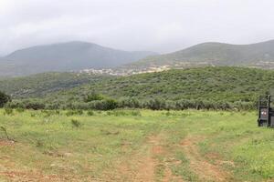 paisagem nas montanhas no norte de israel. foto