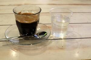 uma copo do quente aromático café. ilustração . foto