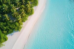 foto relaxante aéreo de praia cena verão período de férias