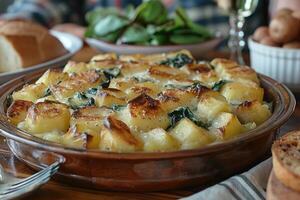 colcannon é uma tradicional irlandês prato do amassado batatas com repolho Comida profissional publicidade Comida fotografia foto