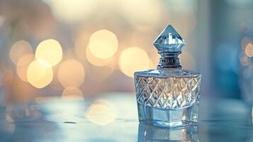 a elegante perfume garrafa, cintilante com sofisticação foto