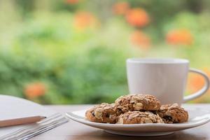 biscoitos de aveia macios. foto