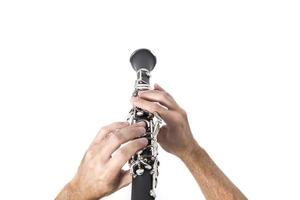 homem tocando clarinete foto