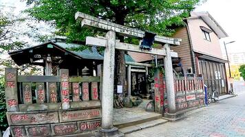 santuário torii portão.japão, osaki Inari santuário, namiyoke Inari santuário, localizado dentro Tsukuda, chuo ala, Tóquio foto