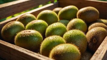 maduro kiwi do a jardim colheita foto