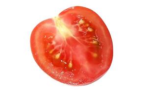 tomate fatias isolado em branco fundo foto