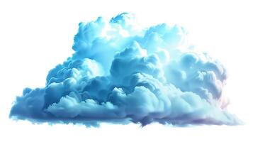 solteiro brilhante nuvem dentro detalhado ilustração isolado em branco fundo foto