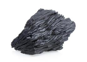 carvão em fundo branco foto