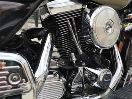 detalhe do motor da motocicleta foto