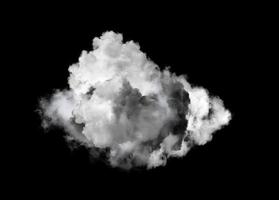 nuvens brancas em fundo preto foto