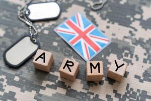 britânico exército crachá militares conceito foto