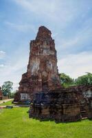 wat Mahathat antigo às histórico parque às Ayutthaya histórico parque, phra Nakhon si Ayutthaya província, Tailândia foto