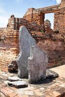 wat Mahathat antigo às histórico parque às Ayutthaya histórico parque, phra Nakhon si Ayutthaya província, Tailândia foto