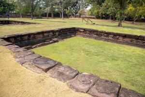 Phimai pedra castelo antigo às histórico parque, Phimai distrito, Nakhon Ratchasima foto