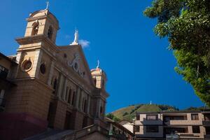 san Jose de pacora Igreja às a central quadrado do a pequeno Cidade do pacora dentro Colômbia foto