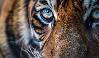 fechar-se do uma cativo bengala-siberiana tigre foto