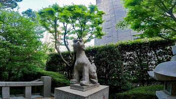 ginsekai Inari santuário é uma santuário localizado dentro a canto do shinjuku parque torre, Nishi-shinjuku, Shinjuku-ku, Tóquio, Japão. isto todo área estava a residência do uma certo feudal senhor durante a edo foto