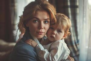 ocupado mãe balanceamento trabalhos e família. foto