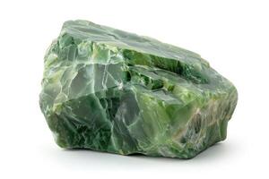 minerais jade nefrite isolado em branco fundo foto