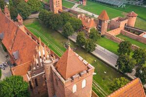 malbork castelo dentro Polônia medieval fortaleza construído de a teutônico cavaleiros ordem foto