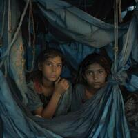 ai gerado retrato do a órfão, vida, lutas, e resiliência do uma criança sem pais, navegação através desafios com esperança e determinação dentro uma mundo do incerteza foto