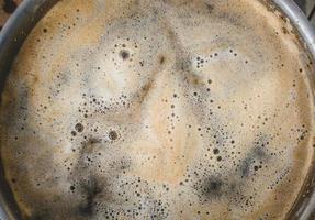 close-up de mash tun de fermentação caseira foto