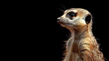 curioso meerkat olhando às Câmera foto