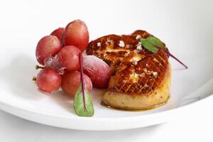 foie gras com refrigerado uvas foto