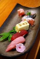 sashimi, clássico japonês prato foto