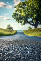 esvaziar asfalto estrada dentro natureza. terra nível visualizar. grandes caminho. foto