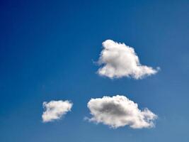 cumulus nuvens dentro a céu. fofo nuvem formas foto