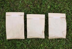 papel bolsas com seco ervas foto
