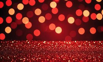 Natal natal fundo vermelho abstrato namorados vermelho brilhar bokeh vintage luzes foto