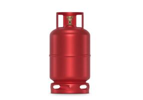 vermelho gás tanques isolado em branco fundo foto
