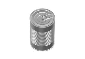 1 fechadas lata pode isolado em branco foto