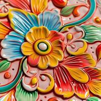 colorida floral pintura obra de arte foto