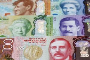 Novo zelândia dólar uma o negócio fundo foto