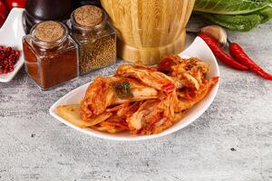coreano cozinha fermentado repolho Kimchi foto